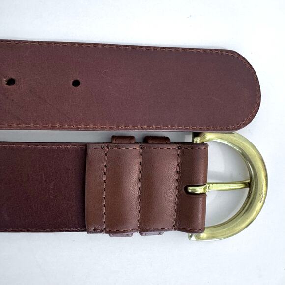 Coach Brown Belt Glove Tanned Leather Solid Brass Hardware 8500 | Size M main image 4